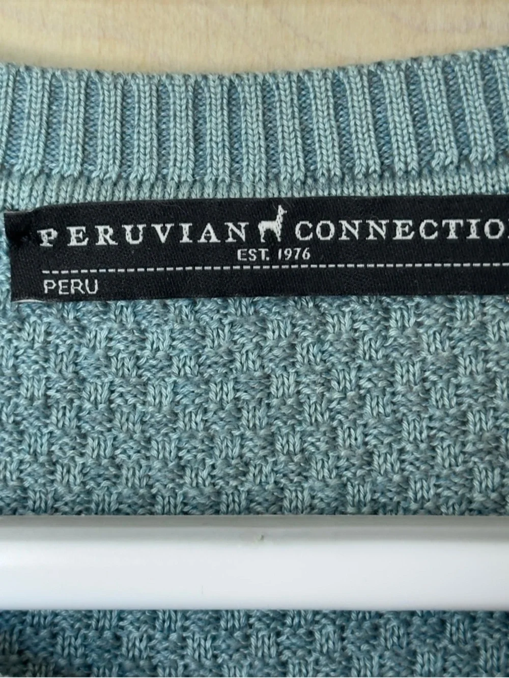 Peruvian Connection Sweater Women’s S Sage Green Textured Crewneck Boho Artisan